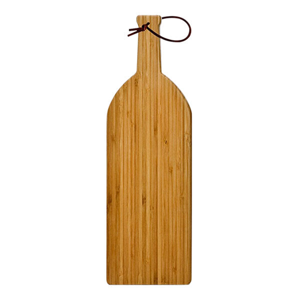 Wine-Bottle Shaped Bamboo Charcuterie Board