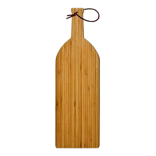 Wine-Bottle Shaped Bamboo Charcuterie Board